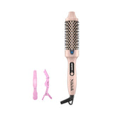 Sleek Thermal Brush styling tool replaces curling iron and hair brush; 1.5-inch ceramic barrel for frizz-free volume.