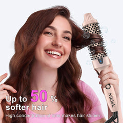 Sleek Thermal Brush styling tool replaces curling iron and hair brush; 1.5-inch ceramic barrel for frizz-free volume. Sleek Thermal Brush styling tool replaces curling iron and hair brush; 1.5-inch ceramic barrel for frizz-free volume.