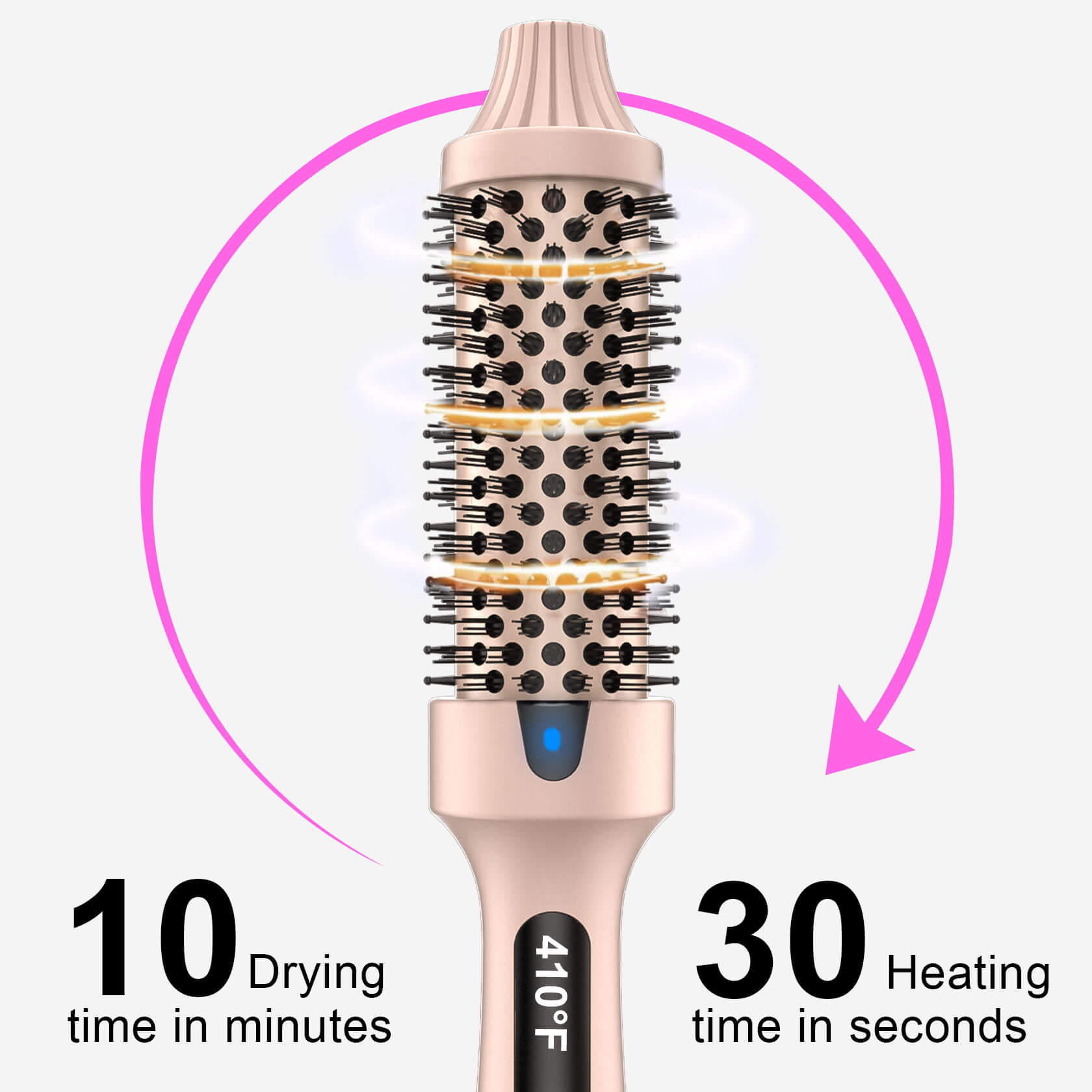 Sleek Thermal Brush styling tool replaces curling iron and hair brush; 1.5-inch ceramic barrel for frizz-free volume. Sleek Thermal Brush styling tool replaces curling iron and hair brush; 1.5-inch ceramic barrel for frizz-free volume.